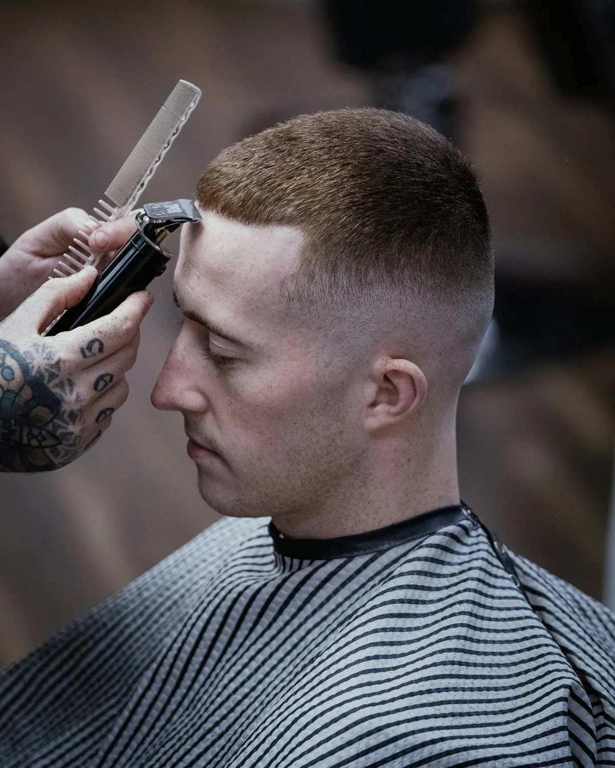 Skin fade oldalnézetből